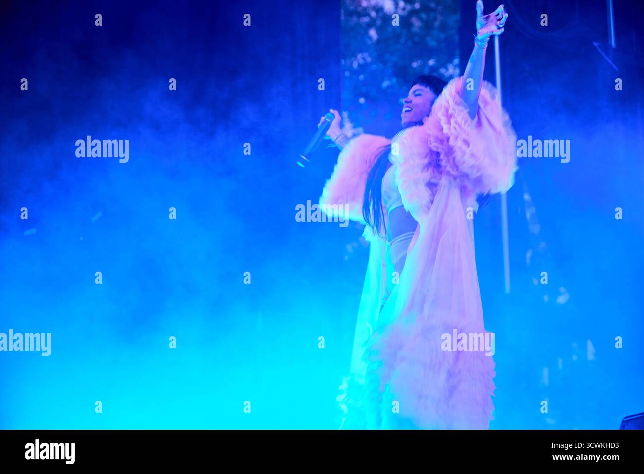 Madrid, Spanien. Oktober 2025. Bomba Estéreo Konzert in Madrid anlässlich des Hispanic Heritage Day Credit: Paula González/Alamy Live News Stockfoto