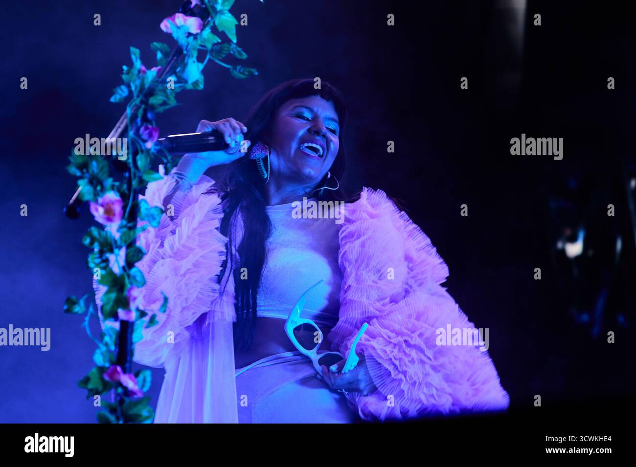 Madrid, Spanien. Oktober 2025. Bomba Estéreo Konzert in Madrid anlässlich des Hispanic Heritage Day Credit: Paula González/Alamy Live News Stockfoto