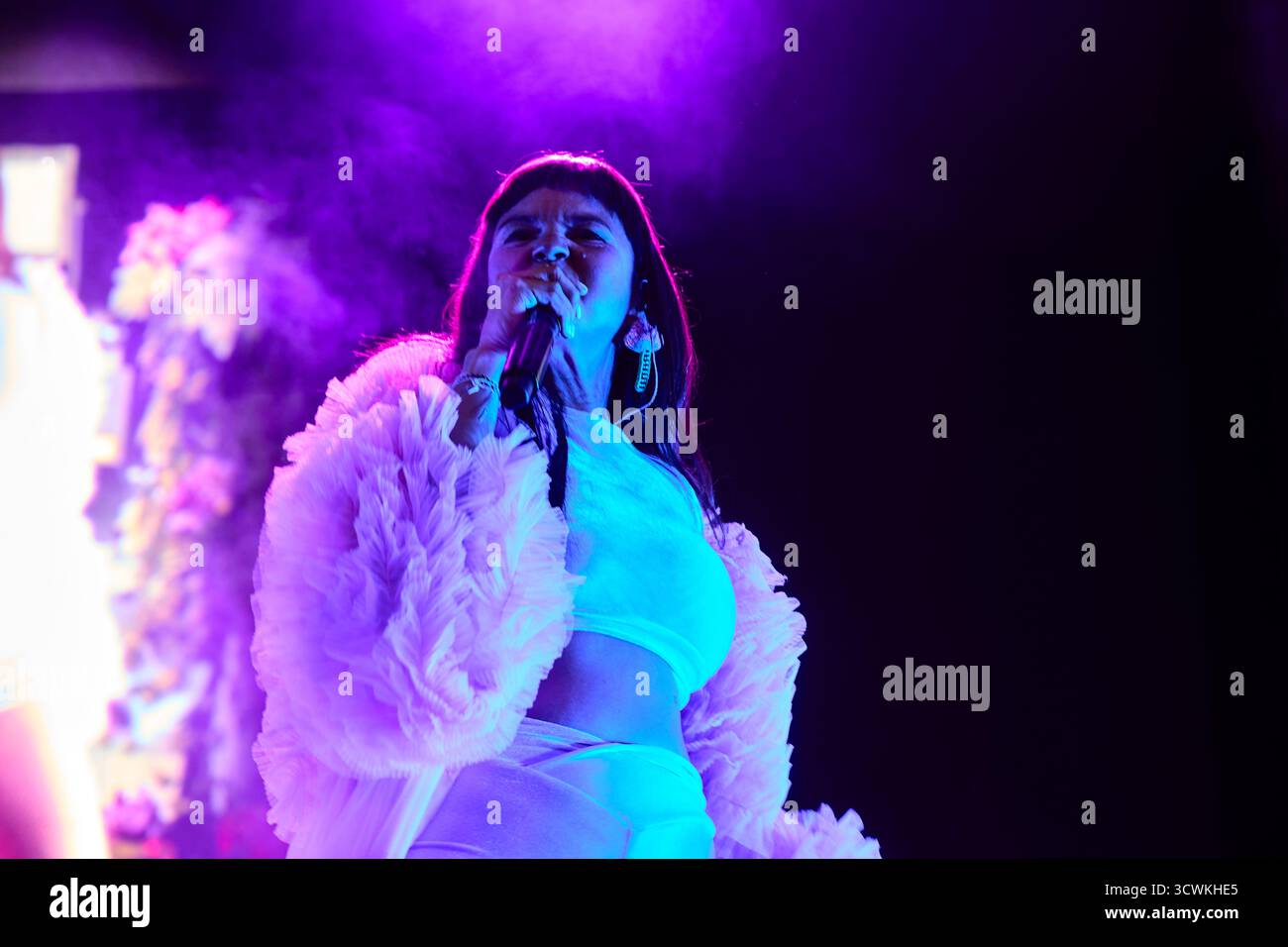 Madrid, Spanien. Oktober 2025. Bomba Estéreo Konzert in Madrid anlässlich des Hispanic Heritage Day Credit: Paula González/Alamy Live News Stockfoto
