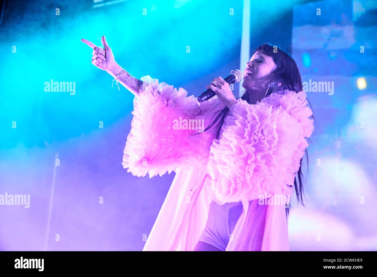 Madrid, Spanien. Oktober 2025. Bomba Estéreo Konzert in Madrid anlässlich des Hispanic Heritage Day Credit: Paula González/Alamy Live News Stockfoto