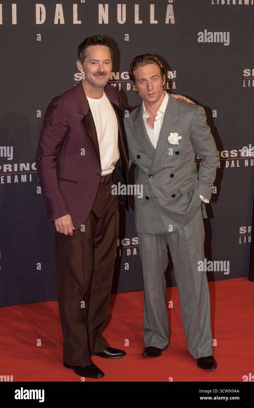 Italien, Rom, 10. Oktober 2025 - „Springsteen: Deliver me from Nowhere“ roter Teppich abgebildet: regisseur Scott Cooper und Jeremy Allen White Photo © Fabio Mazzarella/Sintesi/Alamy Live News Stockfoto