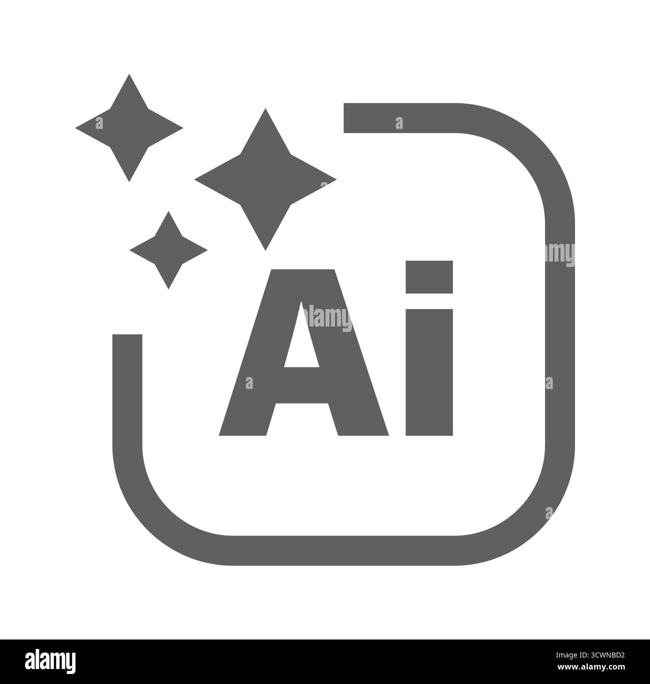 Modernes AI Generate Logo-Design mit klarer Typografie. Perfekt für Branding, Projekte mit künstlicher Intelligenz, digitale Unternehmen und Tech-Startups. Stock Vektor