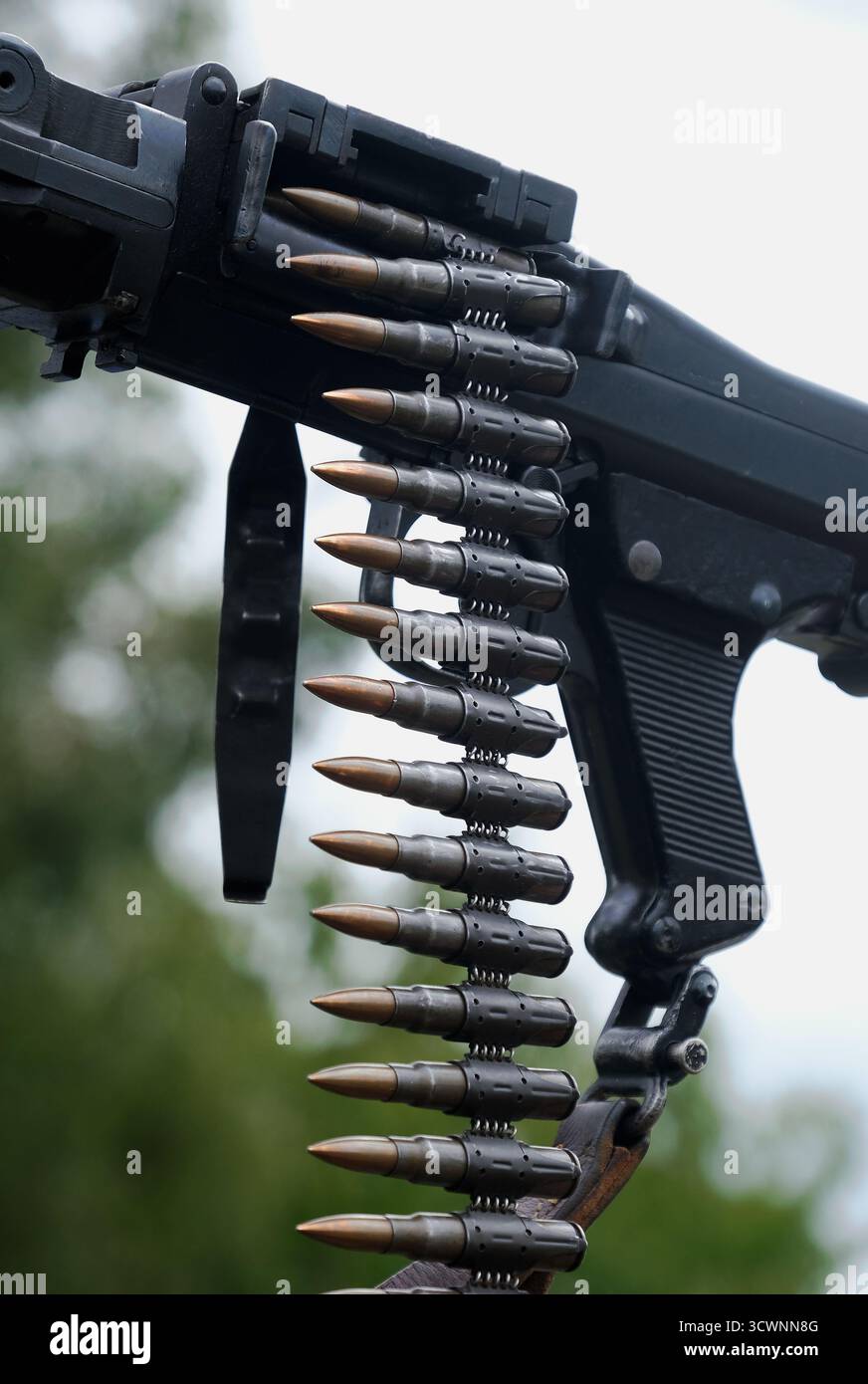 Die MG 34 war geplant und gut entwickelt, um eine leichte und mittelschwere Infanterieabdeckung für leichte und mittelschwere Maschinengewehre, Flugabwehrabwehr und sogar einen Scharfschützen zu bieten Stockfoto