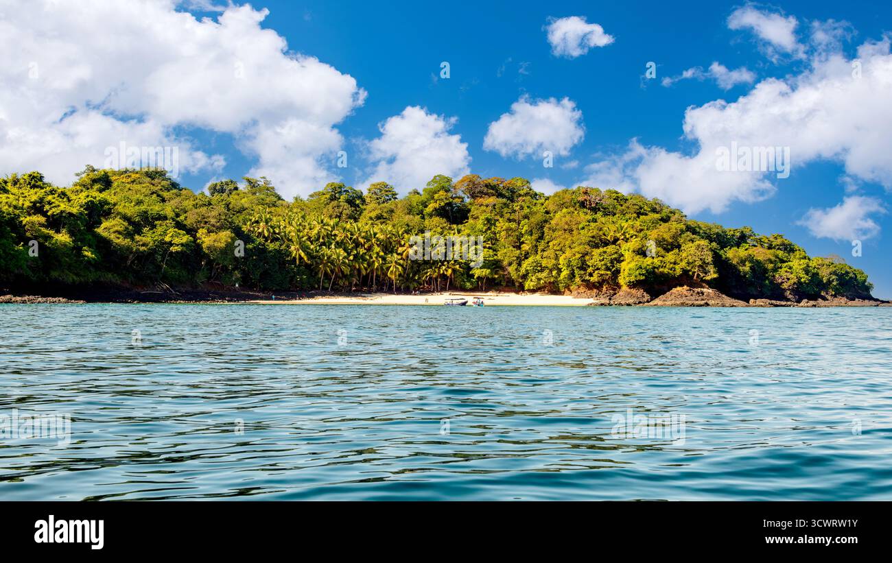 Isla Parida Bootstour ab Boca Chica, Chiriqui, Provinz, Panama Stockfoto