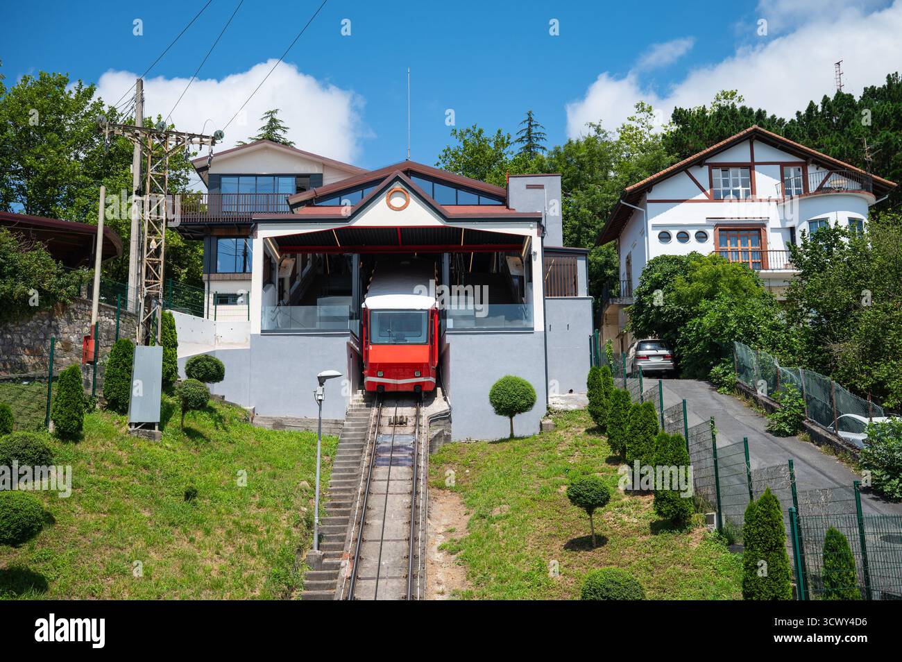 Standseilbahn-Bahnhof in Bilbao, Spanien Stockfoto