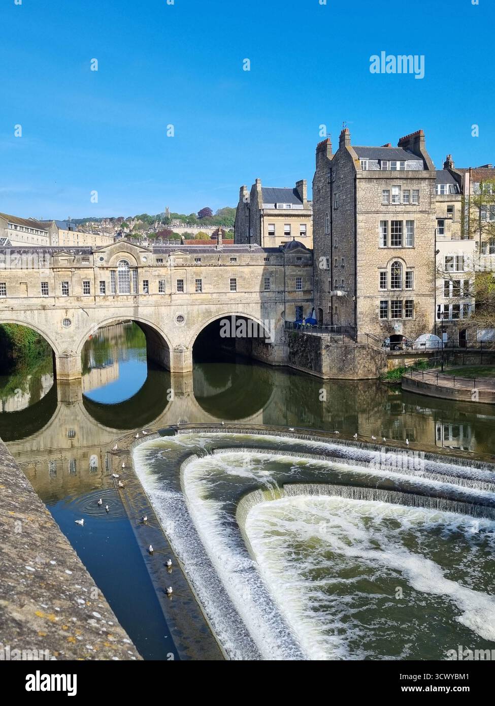 Pulteney Bridge in Bath Somerset UK - Smartphone-aufgenommenes Stockfoto