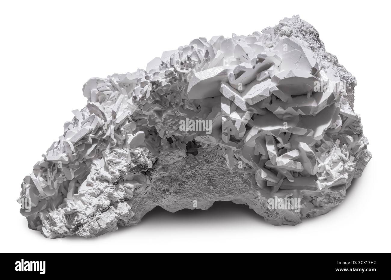 Tincalconit (Na₂B₄O₇·5H²O), Pseudomorph nach Borax-Kristallen, Kern County, Kalifornien, USA. Stockfoto