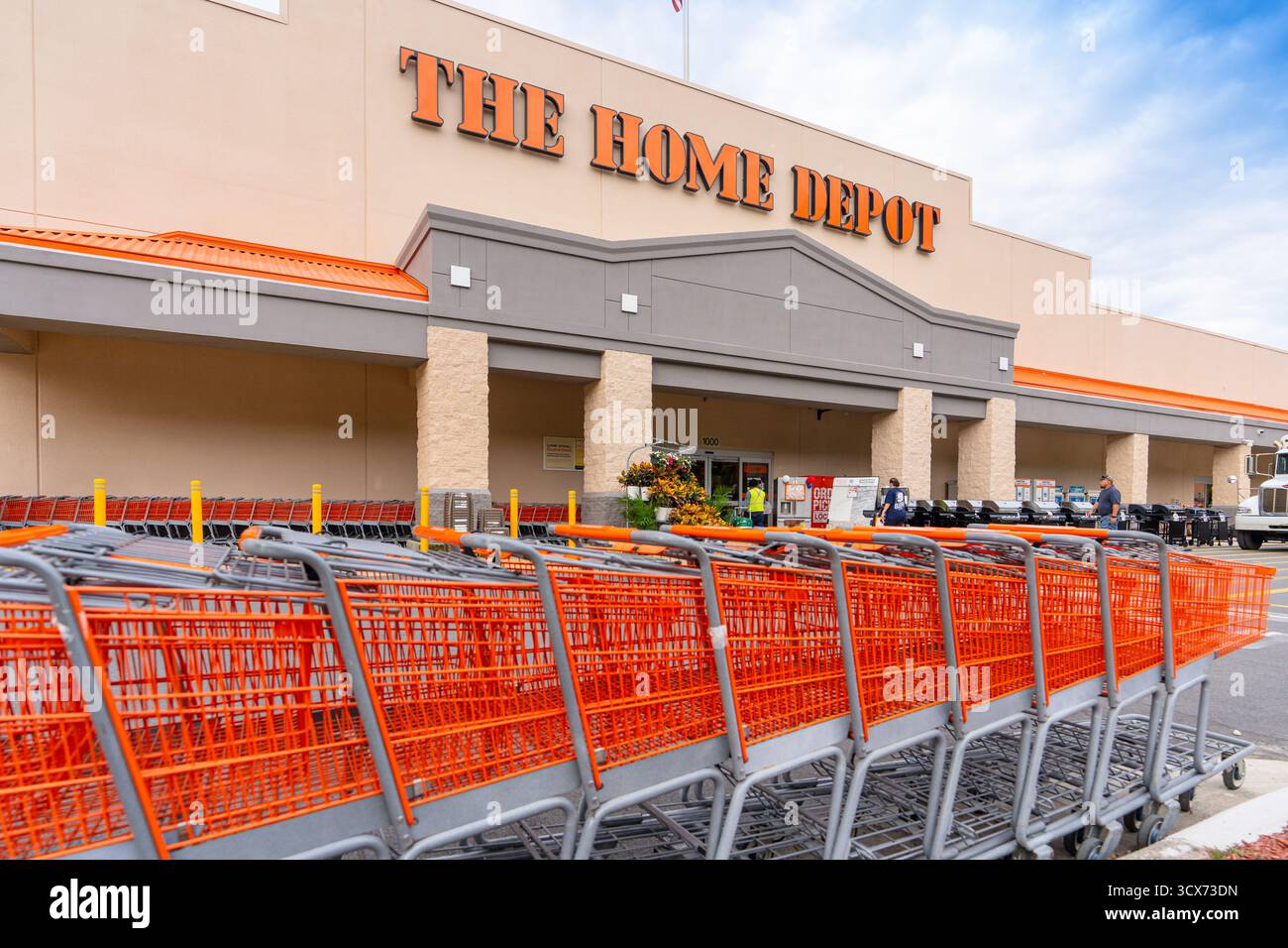 Außenansicht Des Home Depot Warehouse Store Bei Beaver Creek Apex North Carolina Stockfoto