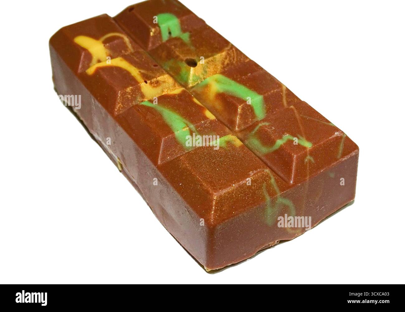 Dubai Schokolade isoliert auf weißem Hintergrund Stockfoto