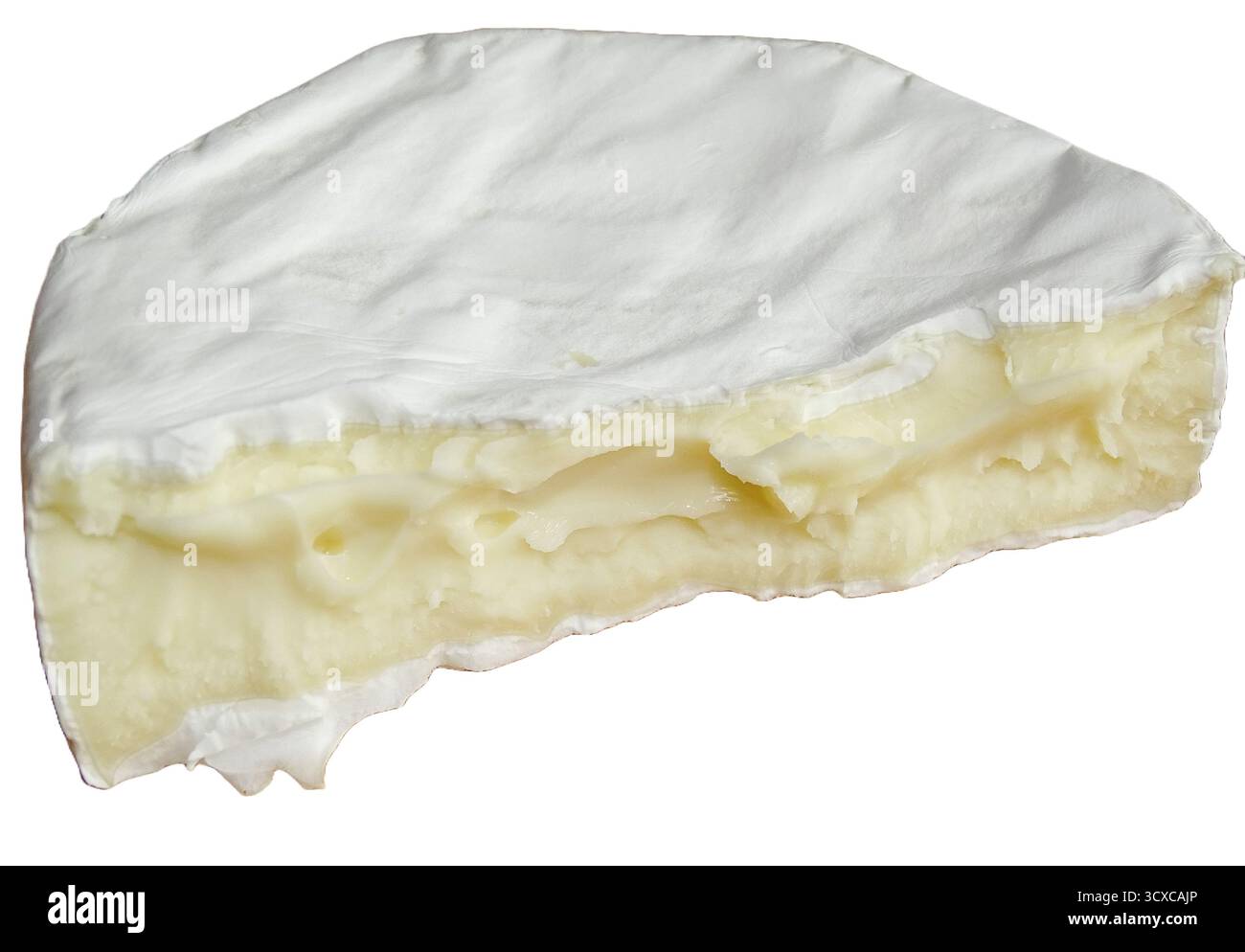Camembert-Käse auf hölzernem Hintergrund Stockfoto