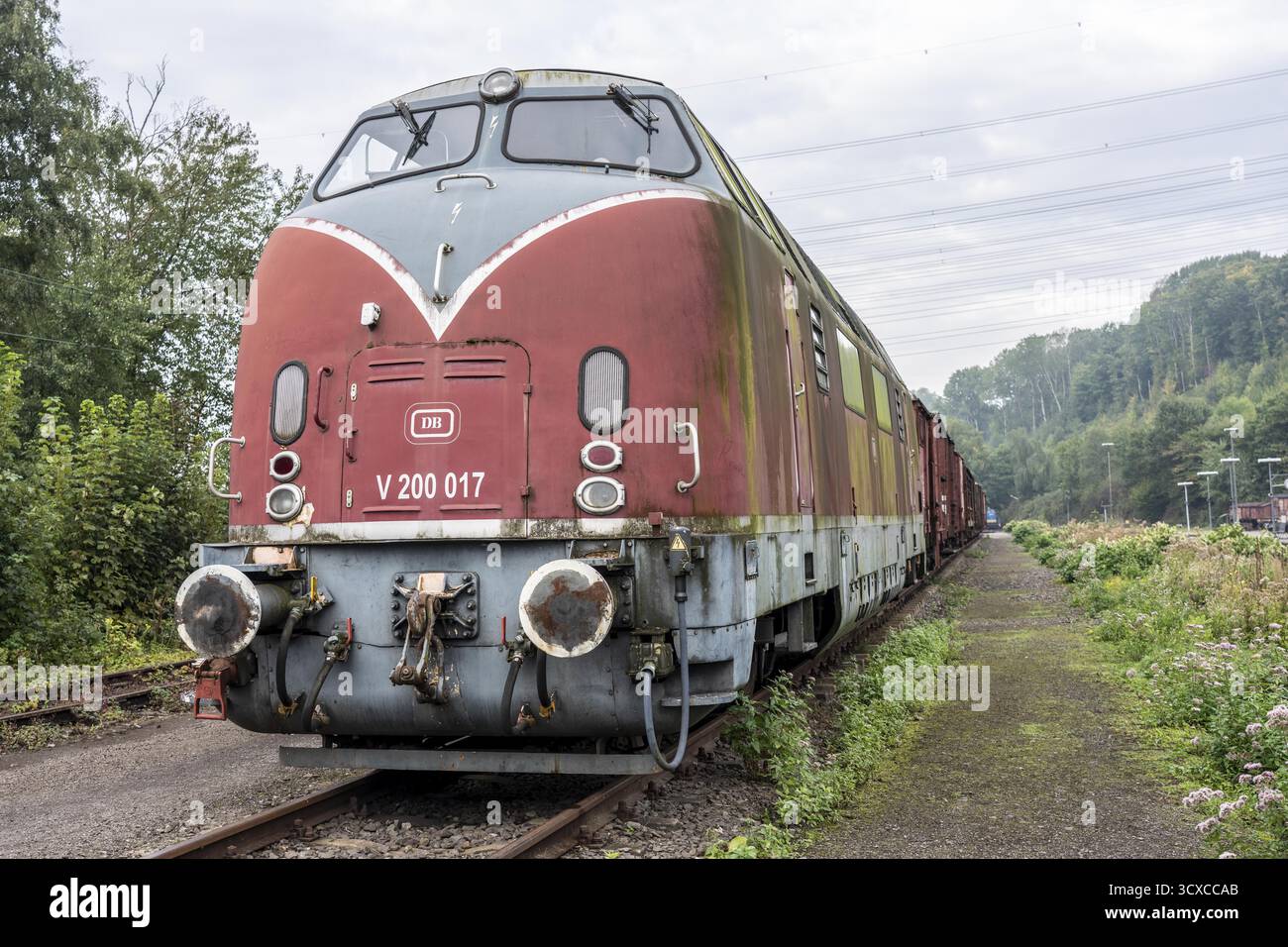 Eisenbahnmuseum Bochum-Dahlhausen, Diesellokomotive V 200 017, Nordrhein-Westfalen, Deutschland Stockfoto