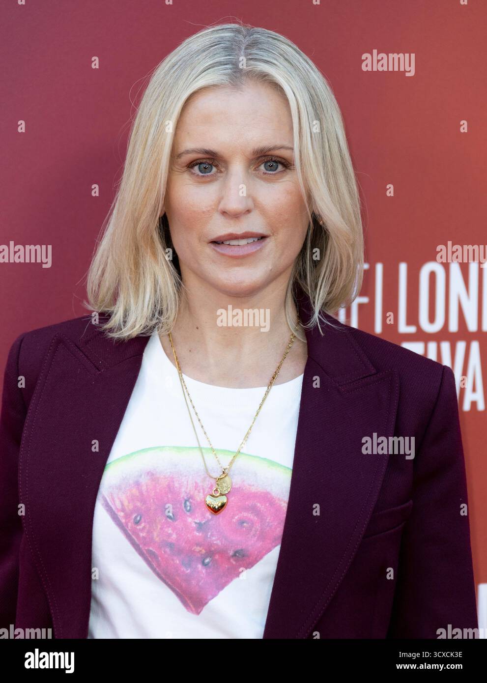 12. Oktober 2025, London, England, UK - Denise Gough besucht die Choral Premiere, BFI London Film Festival 2025, Royal Festival Hall Stockfoto