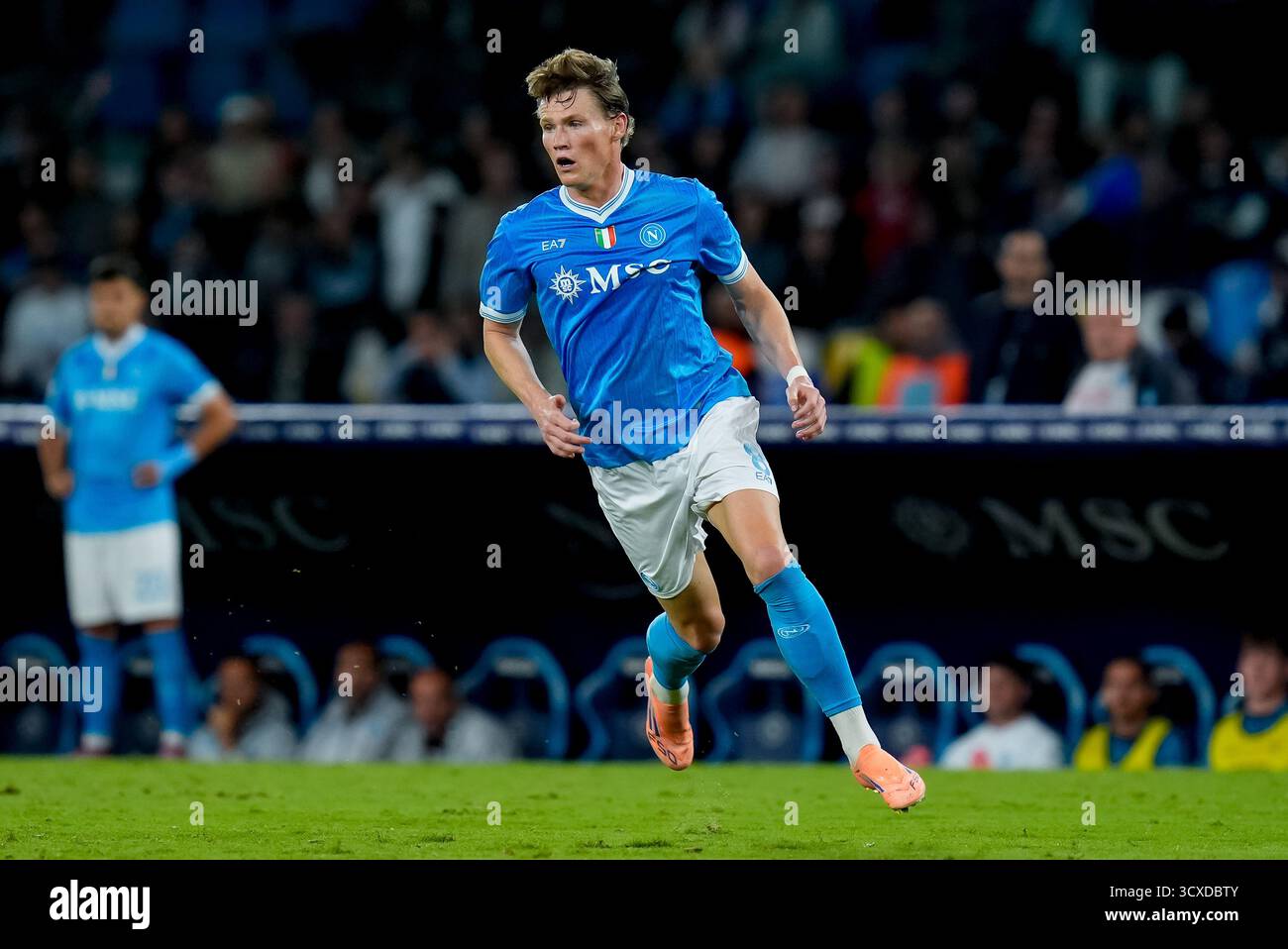 Neapel, Italien. Oktober 2025. Scott McTominay von SSC Napoli in der Serie A Enilive zwischen SSC Napoli und Genua CFC im Stadio Diego Armando Maradona am 5. Oktober 2025 in Neapel Credit: Giuseppe Maffia/Alamy Live News Stockfoto Neapel, Italien. Oktober 2025. Scott McTominay von SSC Napoli in der Serie A Enilive zwischen SSC Napoli und Genua CFC im Stadio Diego Armando Maradona am 5. Oktober 2025 in Neapel Credit: Giuseppe Maffia/Alamy Live News Stockfoto