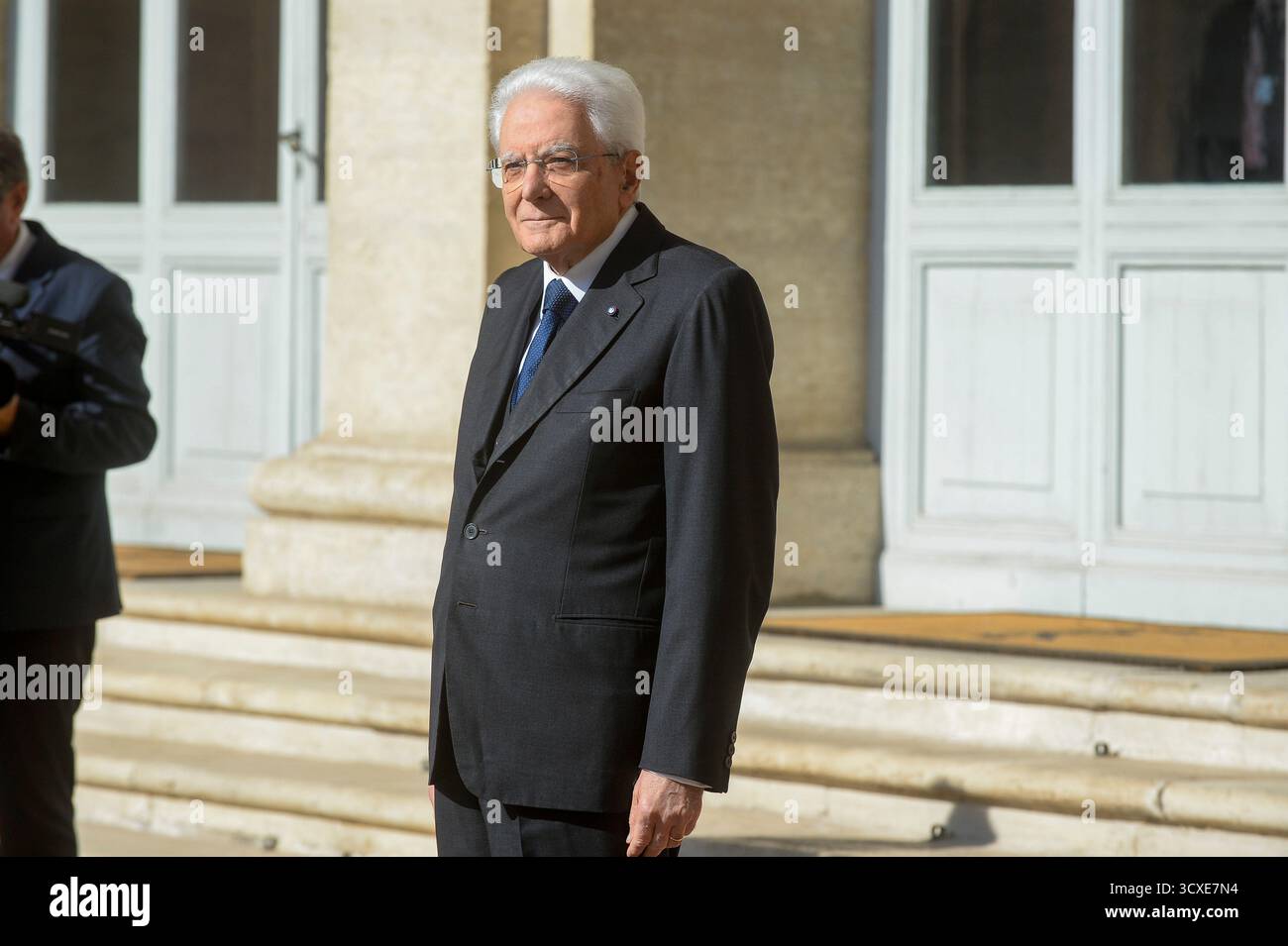 Italien, Rom, 14. Oktober 2025: Sergio Mattarella, Präsident der Italienischen Republik, empfängt Papst Leo XIV. Im Quirinalpalast. Foto © Stefano Carofei/Sintesi/Alamy Live News Stockfoto