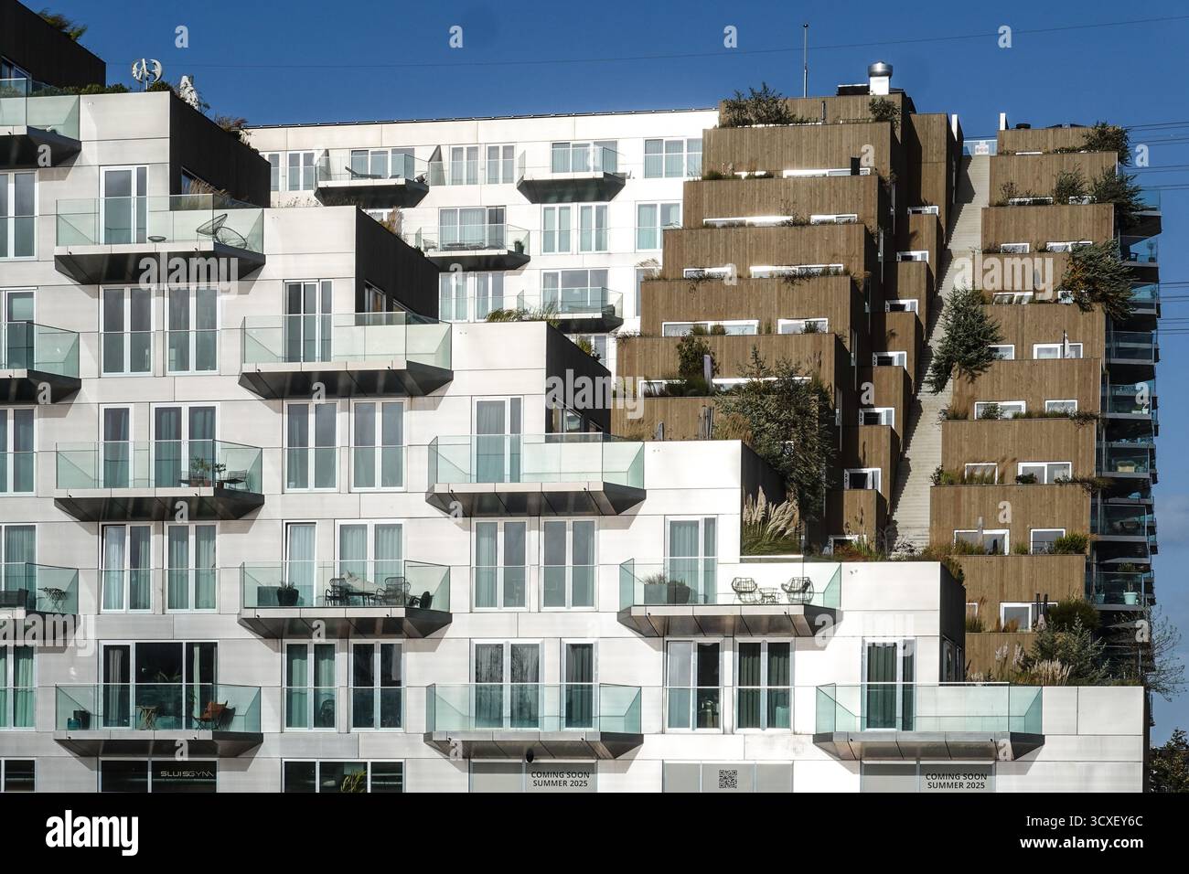 Amsterdam, Stadtentwicklungsgebiet Ijburg, Sluishuis von Bjarke Ingels Group (BIG) und Barcode Architects // Amsterdam, Development Area Ijburg, Sluis Stockfoto Amsterdam, Stadtentwicklungsgebiet Ijburg, Sluishuis von Bjarke Ingels Group (BIG) und Barcode Architects // Amsterdam, Development Area Ijburg, Sluis Stockfoto