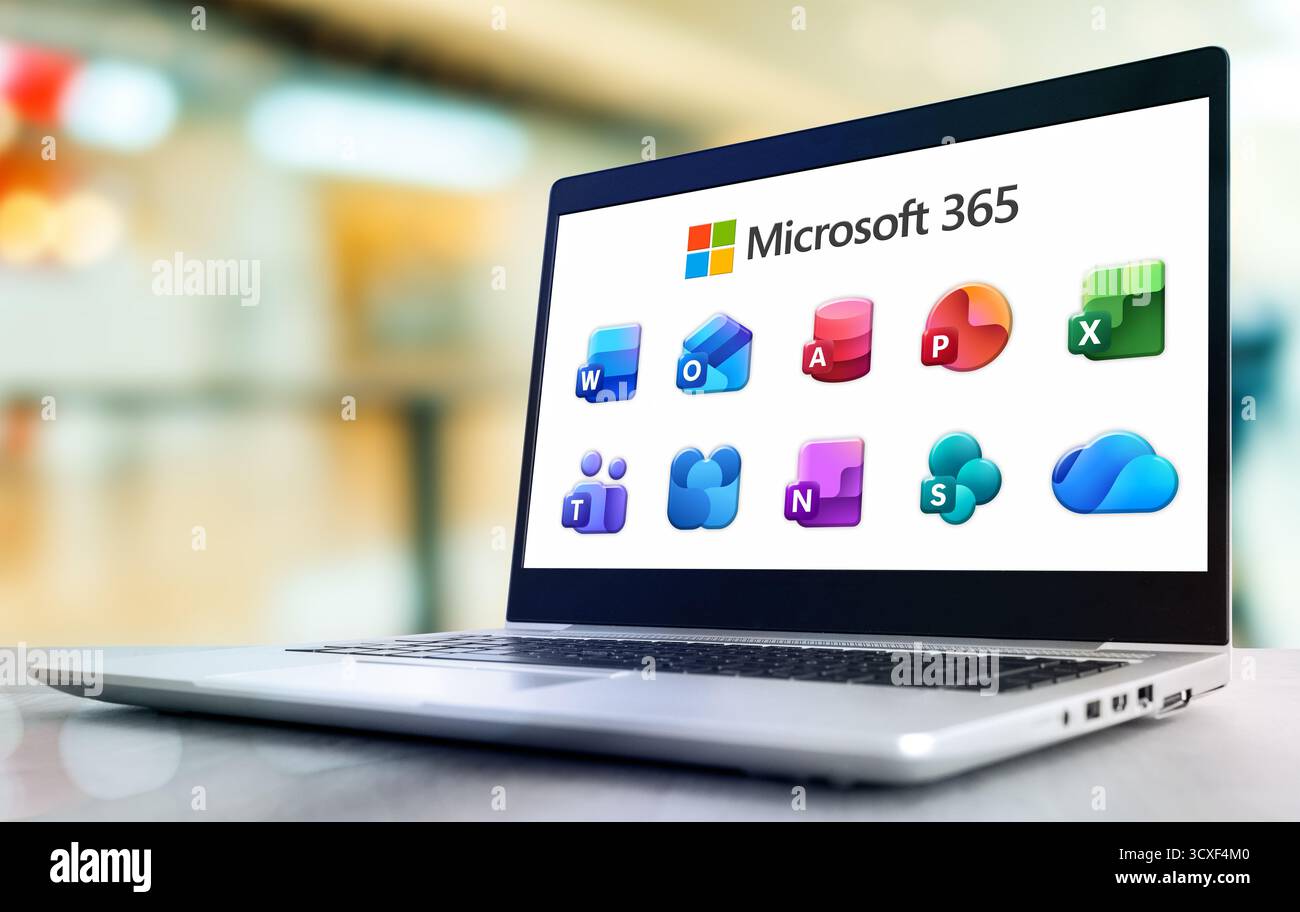 Microsoft 365 – Office Software Solution Tools Stockfoto