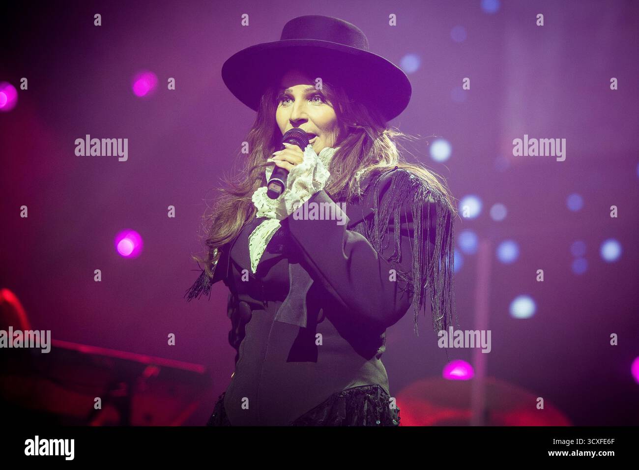 Carola Häggkvist trat im Oktober 2025 live auf Stockfoto