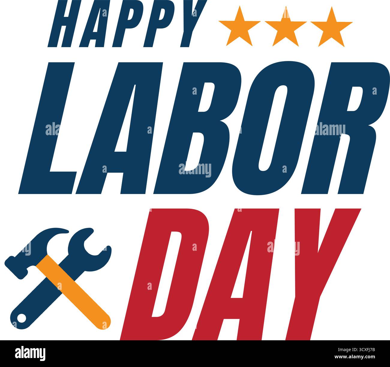 Labor Day Design über weißem Hintergrund, Vektorillustration Stock Vektor