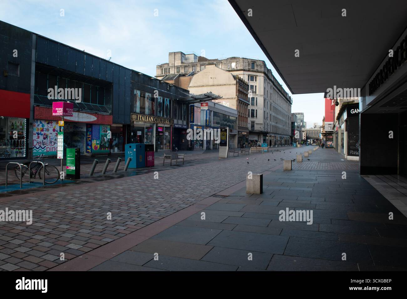 Straßenszenen aus Glasgow City Centre, Schottland Stockfoto