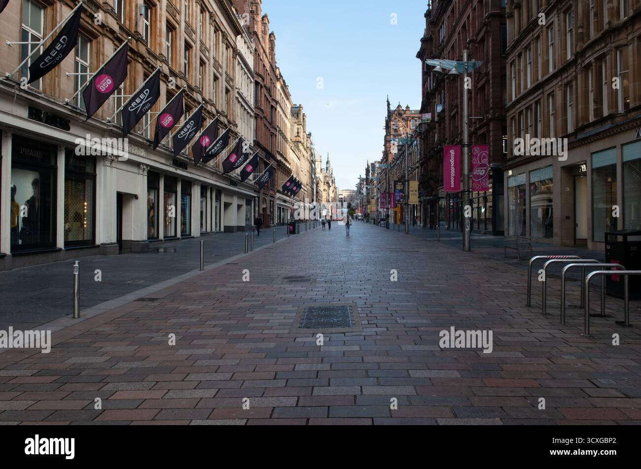 Straßenszenen aus Glasgow City Centre, Schottland Stockfoto