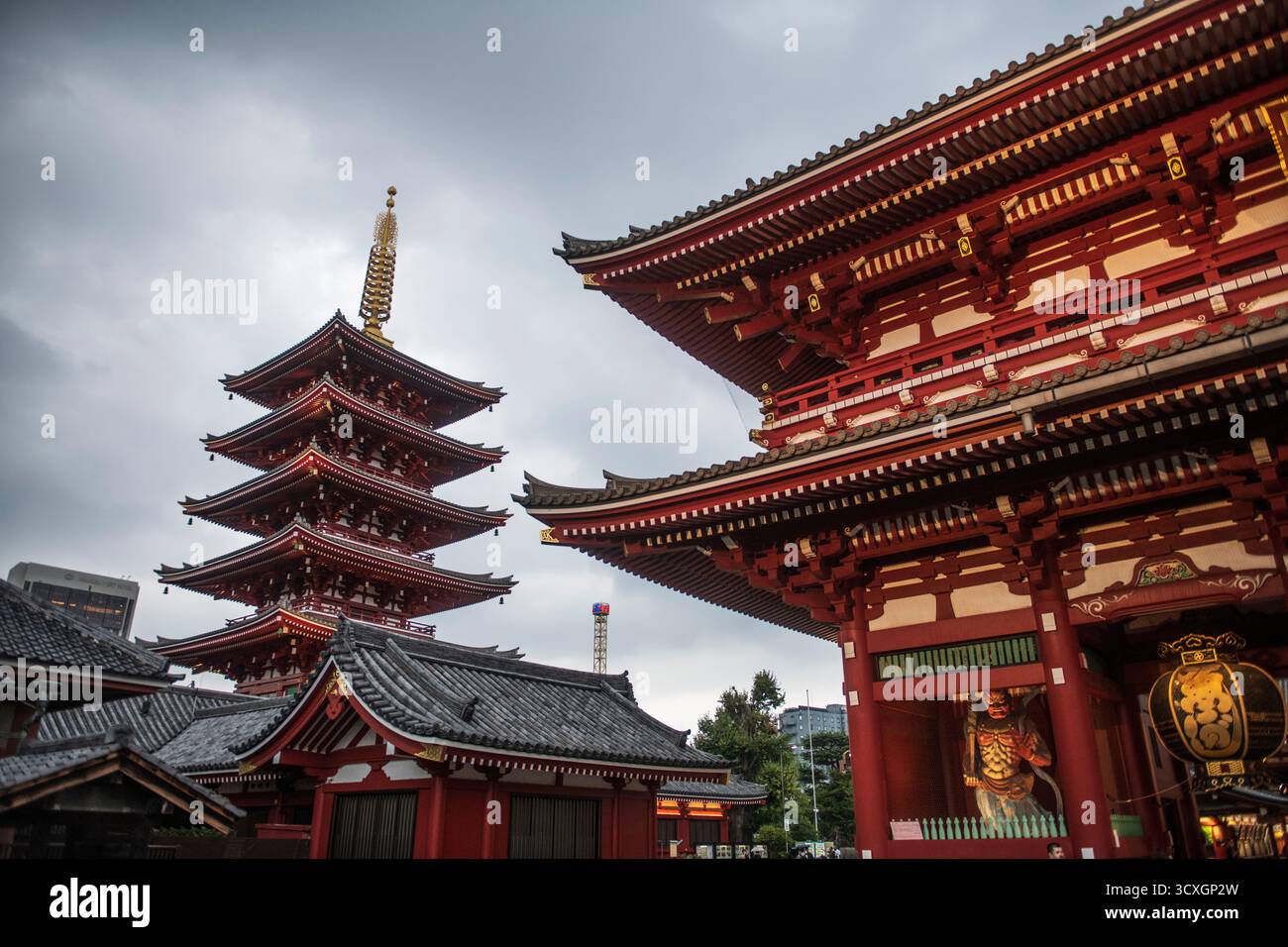 Senso-JI-Tempel: Haupthalle und Pagode. Tokio, Japan Stockfoto