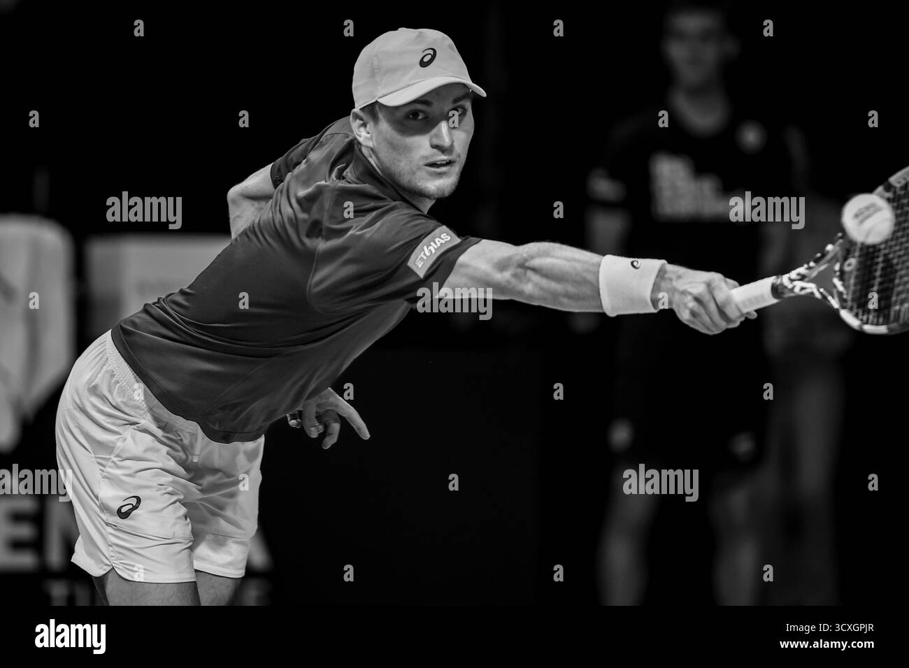 Brüssel, Belgien Oktober 2025. Der belgische Raphael Collignon wurde während des European Open ATP-Tennisturniers am Dienstag, den 14. Oktober 2025, in Brüssel in Aktion gezeigt. Die diesjährige Ausgabe des Turniers findet vom 12. Bis 19. Oktober 2025 statt. BELGA FOTO JASPER JACOBS Credit: Belga News Agency/Alamy Live News Stockfoto