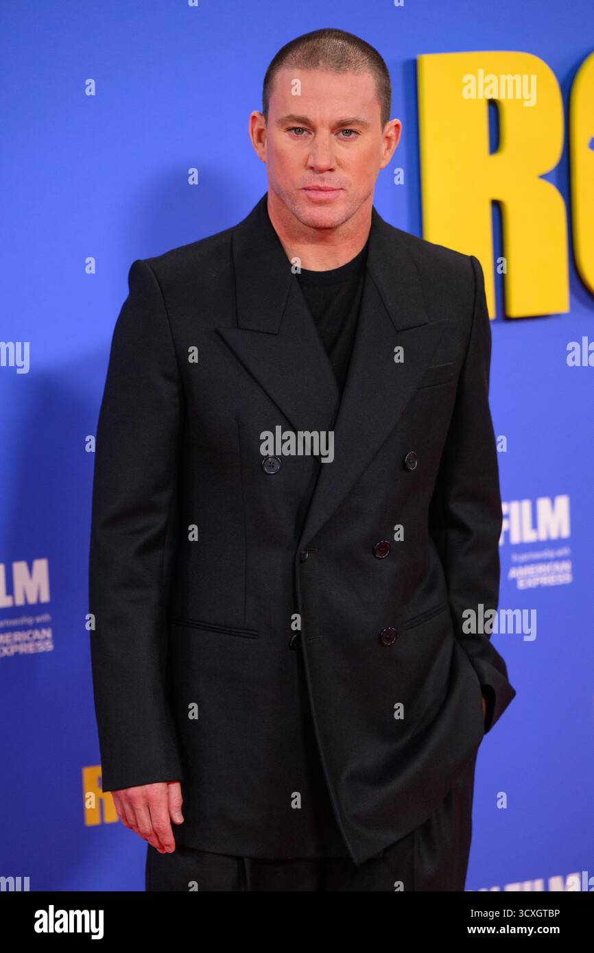 London, Großbritannien. 14. Oktober 2025. Channing Tatum besuchte die Vorführung von Roofman im Southbank Centre, Royal Festival Hall, London, als Teil des BFI London Film Festivals. Das Foto sollte lauten: Matt Crossick/Alamy Live News Stockfoto