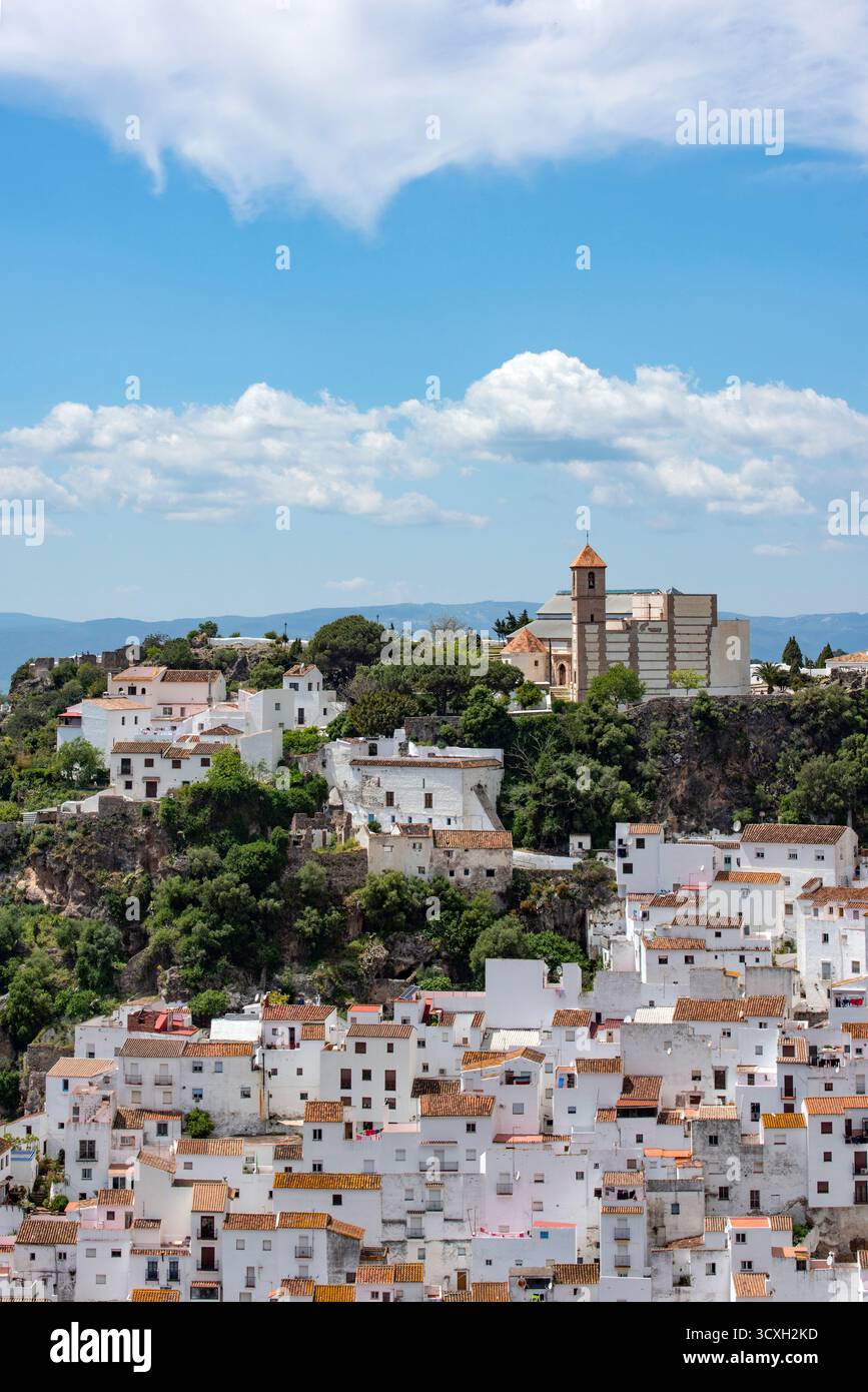 Carases Dorf in der Provinz Malaga, Andalusien. Spanien, White Village Puebloc Blanco Stockfoto