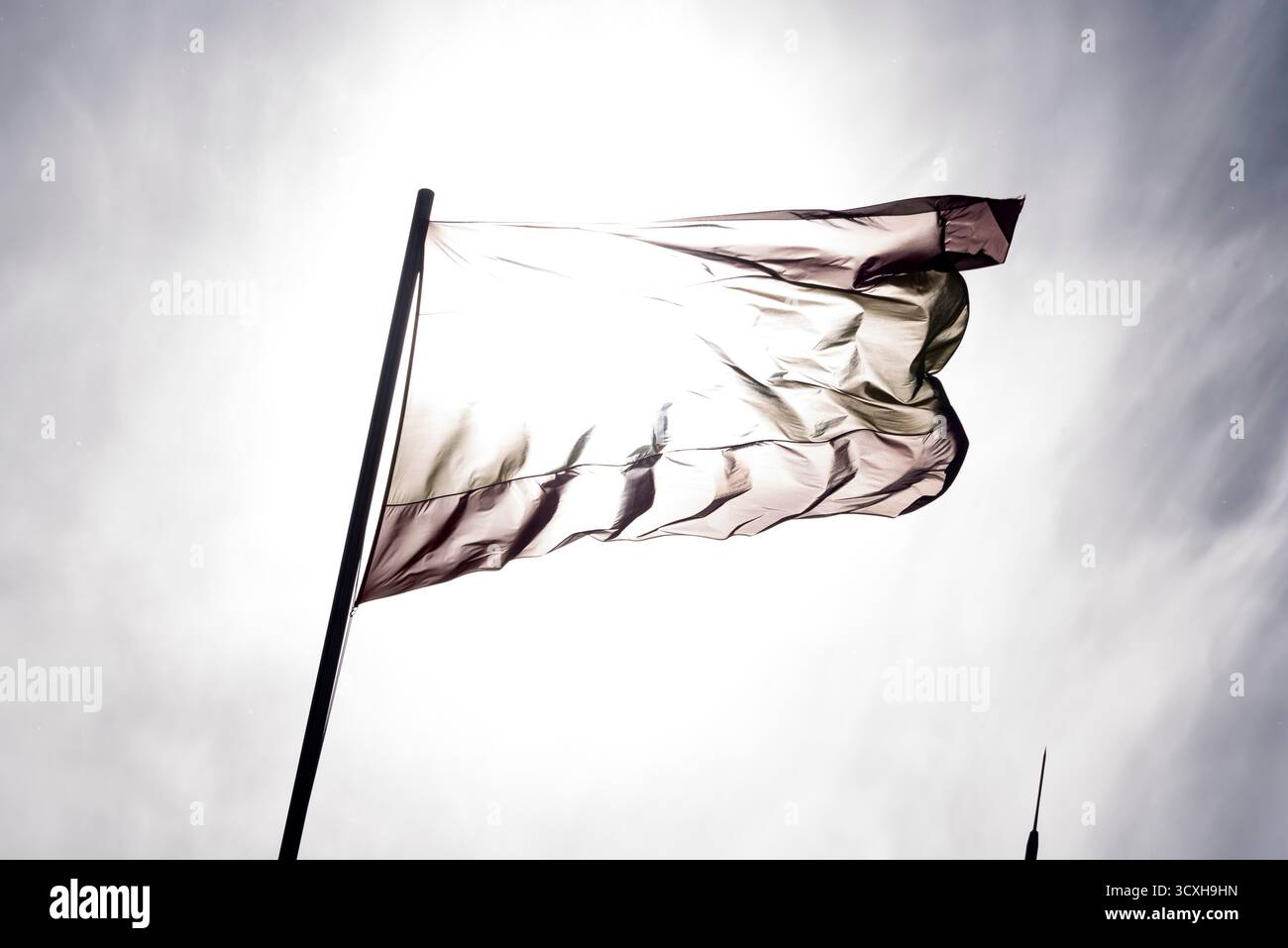 Spanien, Segovia, Alcázar, mit spanischer Flagge Stockfoto