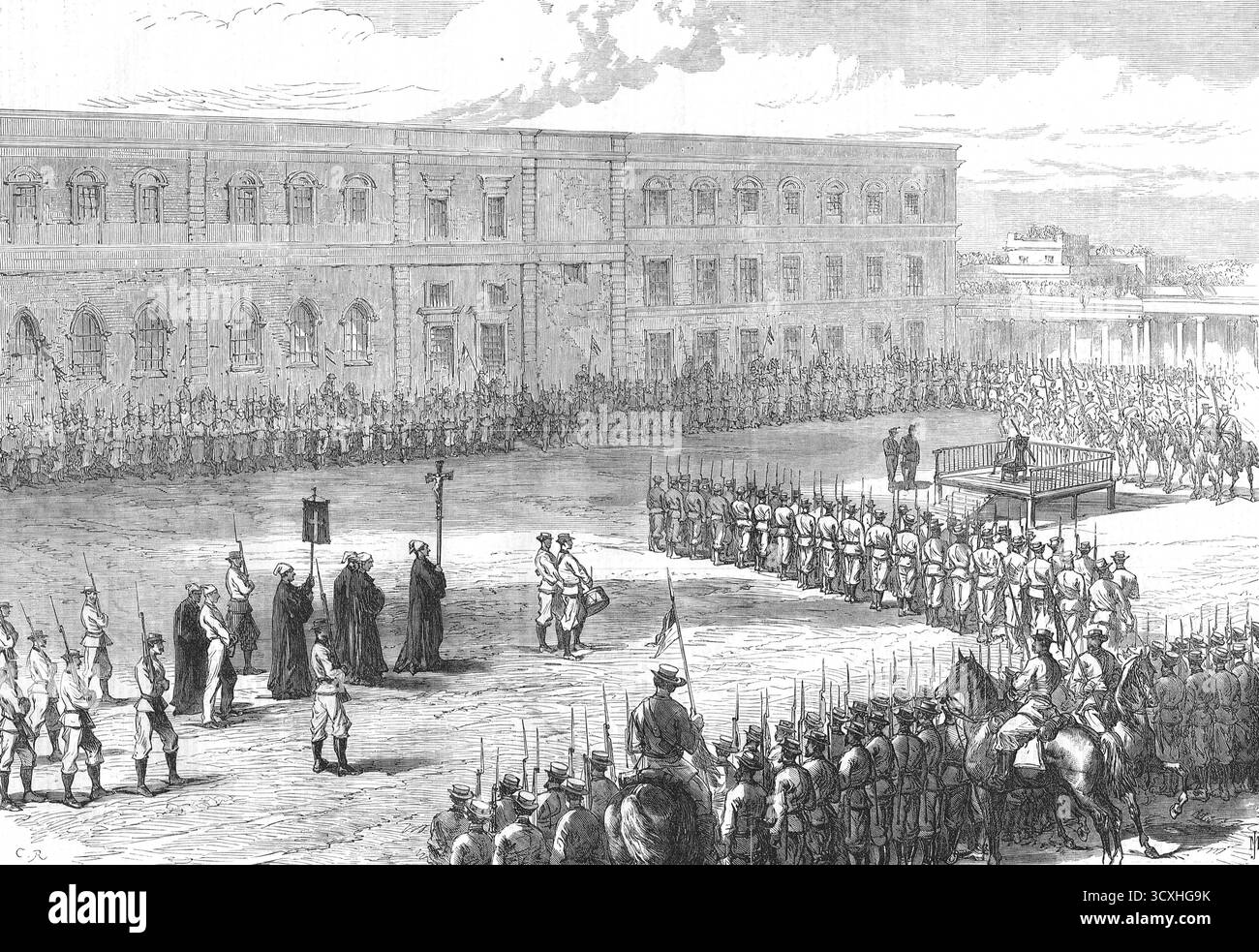 Hinrichtung politischer Gefangener in Havanna, Kuba, 1869. Während des 10-jährigen Krieges. Stockfoto