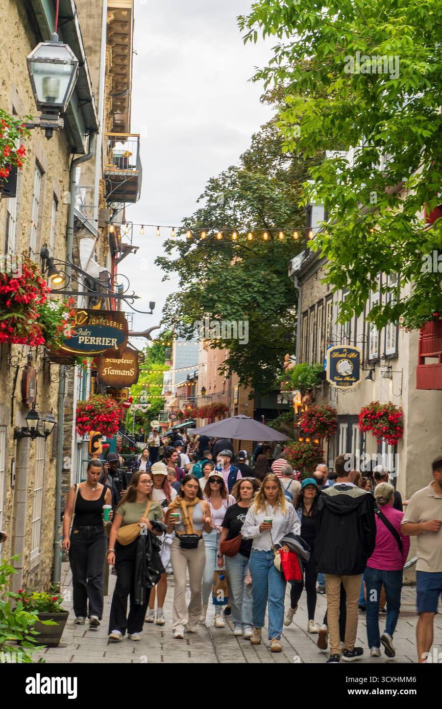 Straßenlandschaften, Old Quebec, Kanada. Stockfoto