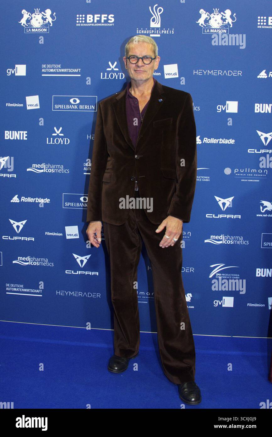 Goetz Otto, DEUTSCHER SCHAUSPIELPREIS 2025, Roter Teppich im PULLMAN BERLIN SCHWEIZERHOF, Berlin, 09.10.2025 Stockfoto