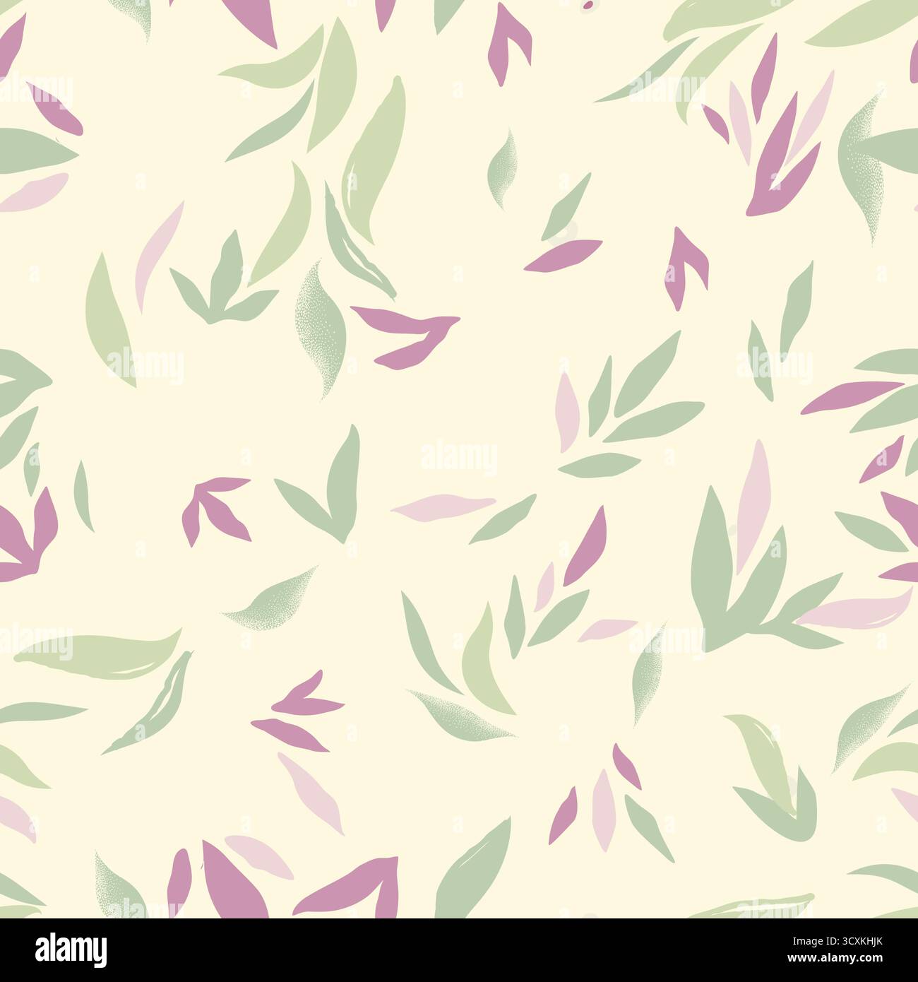 Blumenmuster mit Blättern. Nahtlose Blumentapete. Festlicher rosafarbener Hintergrund Stock Vektor