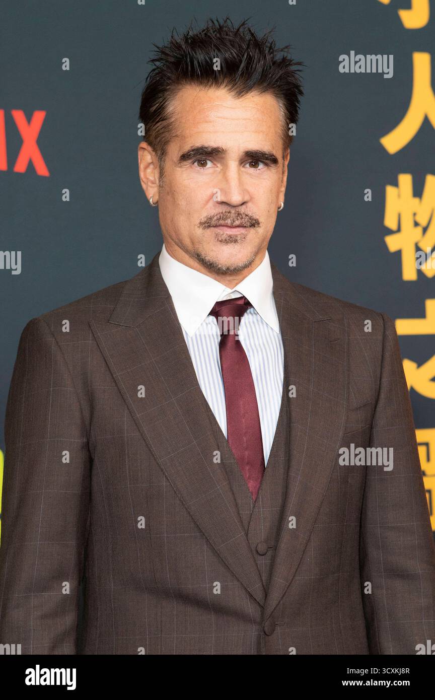 Colin Farrell beim Special Screening des Kinofilms Ballad of a Small Player im Egyptian Theatre. Los Angeles, 14.10.2025 *** Colin Farrell bei der Sondervorführung des Films Ballad of a Small Player im Egyptian Theatre Los Angeles, 14 10 2025 Foto:XC.xVanxWagonerx/xFuturexImagex Player 5098 Stockfoto