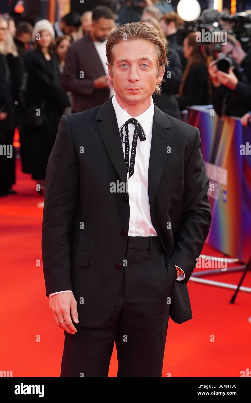 Jeremy Allen White besuchte die Vorführung von Springsteen: Deliver Me from Nowhere im Southbank Centre, Royal Festival Hall, London, als Teil des BFI London Film Festivals. Bilddatum: Mittwoch, 15. Oktober 2025. Stockfoto