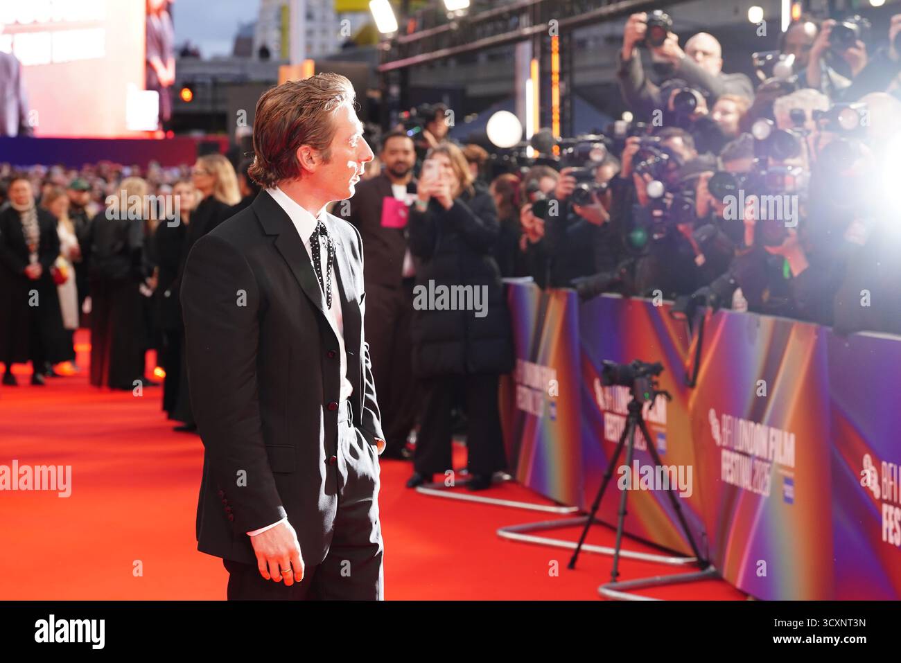 Jeremy Allen White besuchte die Vorführung von Springsteen: Deliver Me from Nowhere im Southbank Centre, Royal Festival Hall, London, als Teil des BFI London Film Festivals. Bilddatum: Mittwoch, 15. Oktober 2025. Stockfoto