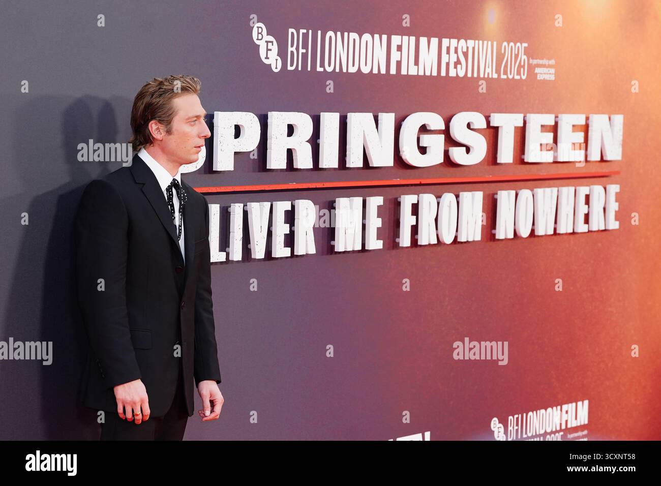 Jeremy Allen White besuchte die Vorführung von Springsteen: Deliver Me from Nowhere im Southbank Centre, Royal Festival Hall, London, als Teil des BFI London Film Festivals. Bilddatum: Mittwoch, 15. Oktober 2025. Stockfoto