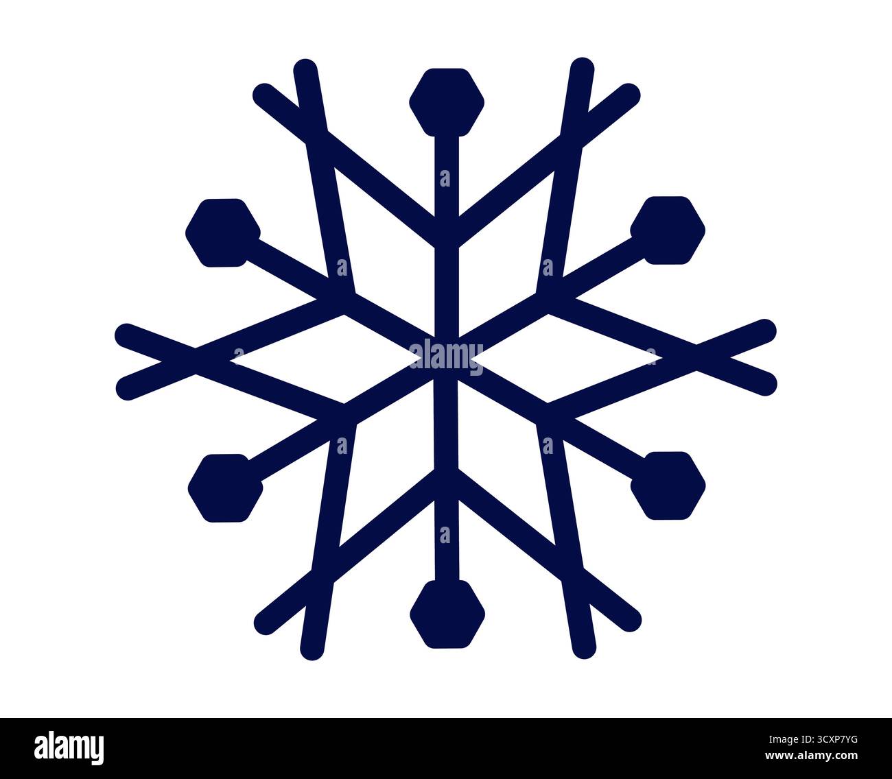 Kompliziertes blaues Schneeflockendesign, perfekt für Wintermotive Stock Vektor