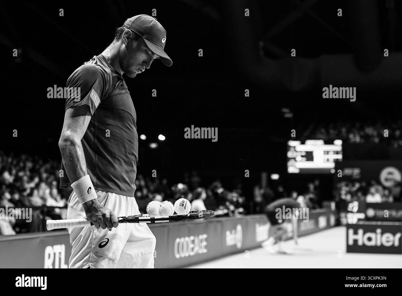 Brüssel, Belgien Oktober 2025. Der belgische Raphael Collignon wurde am Mittwoch, den 15. Oktober 2025, während des European Open ATP Tennisturniers in Brüssel gezeigt. Die diesjährige Ausgabe des Turniers findet vom 12. Bis 19. Oktober 2025 statt. BELGA FOTO DAVID PINTENS Credit: Belga News Agency/Alamy Live News Stockfoto