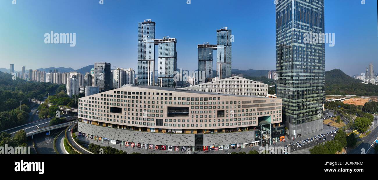 Luftaufnahmen von Shenye Shangcheng im Bezirk Futian, Shenzhen, Provinz Guangdong Stockfoto