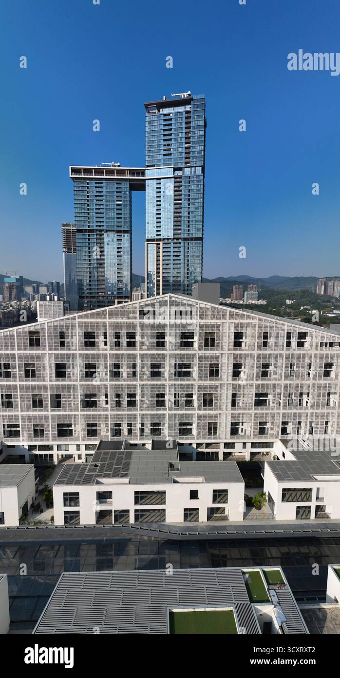 Luftaufnahmen von Shenye Shangcheng im Bezirk Futian, Shenzhen, Provinz Guangdong Stockfoto