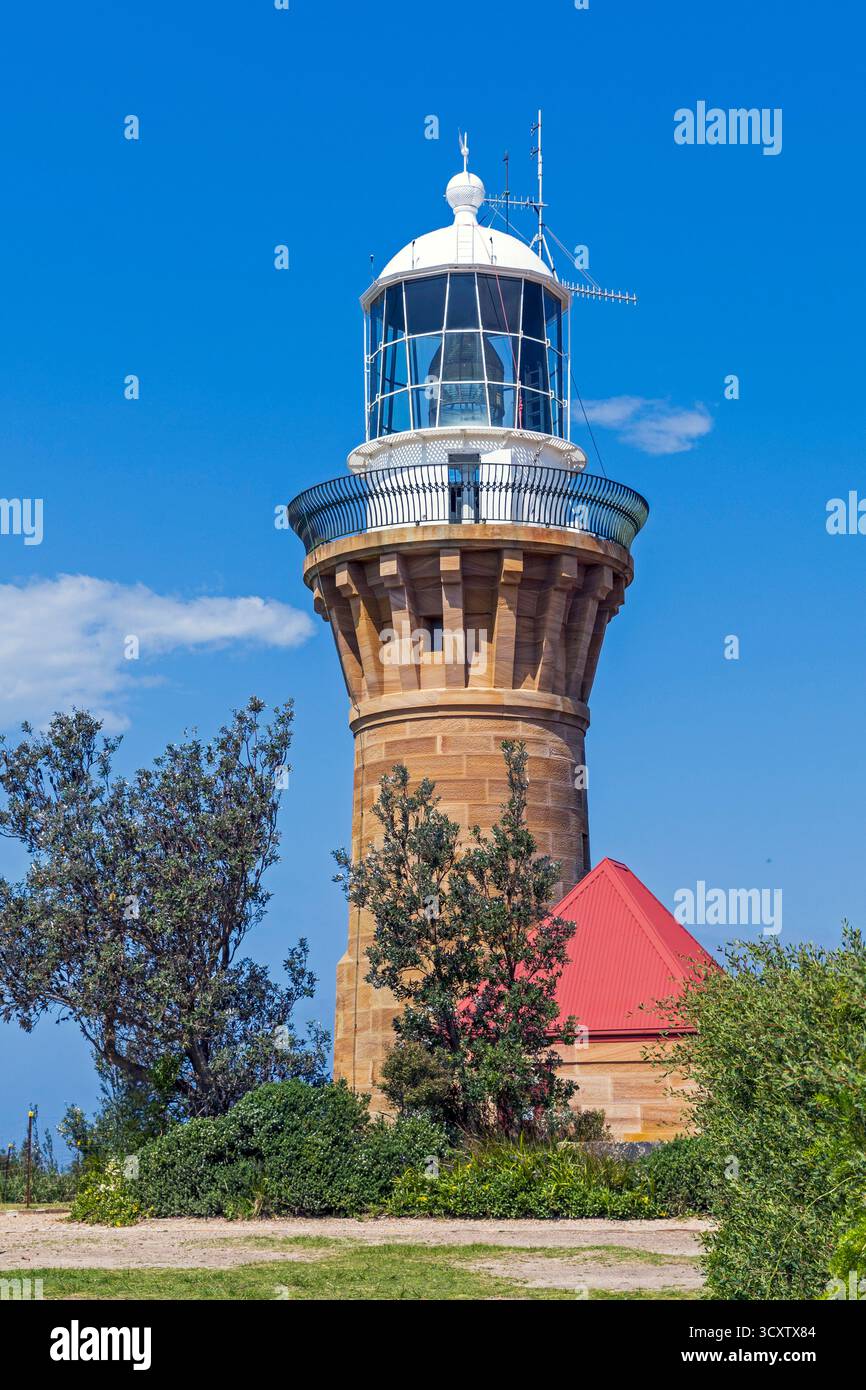 Barrenjoey Lighthouse am Barrenjoey Headland, Palm Beach, NSW, Australien Stockfoto