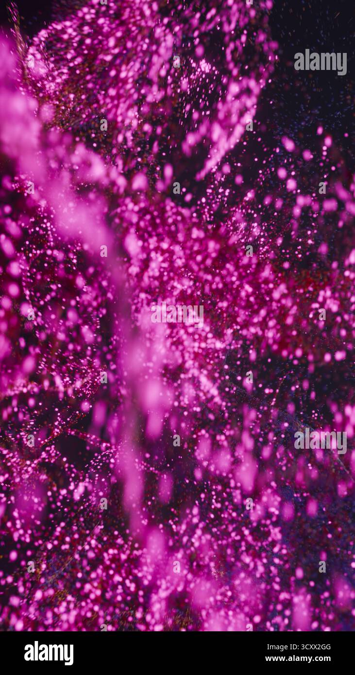 Himmelfahrt um den kosmischen Staub, Eine atemberaubende 3D-gerenderte Reise, umkreist kosmischen Staub, schimmernde Partikel in einer sternenklaren Leere, perfekt für eine Raumfahrt Stockfoto