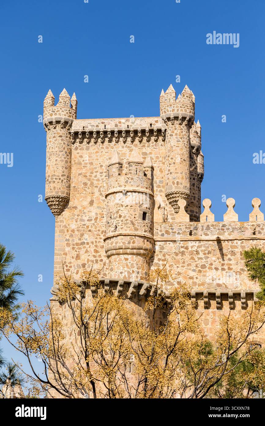 Mittelalterliche Burg in der Provinz Guadamur von Toledo, Spanien Stockfoto