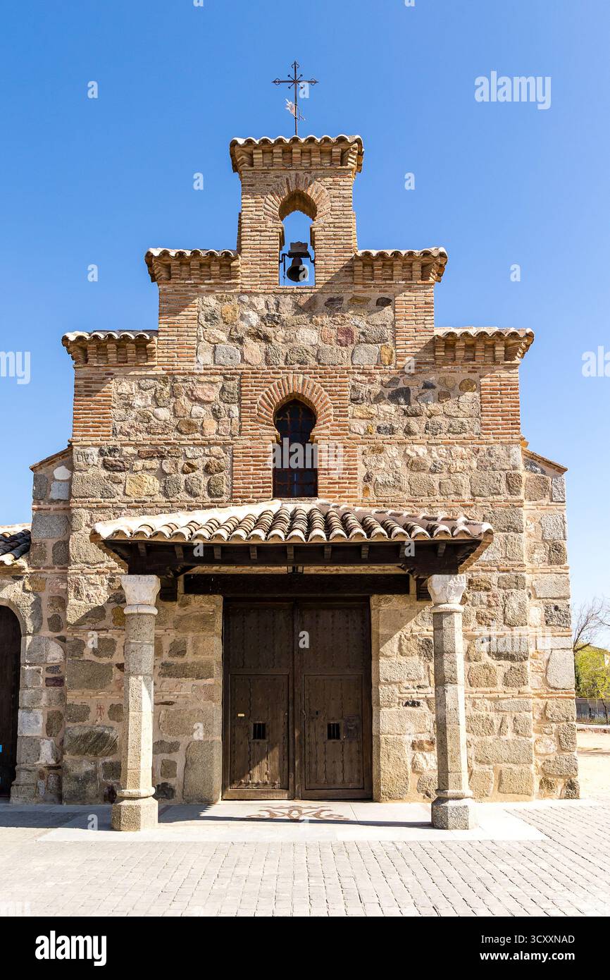 Mittelalterliche Burg in der Provinz Guadamur von Toledo, Spanien Stockfoto