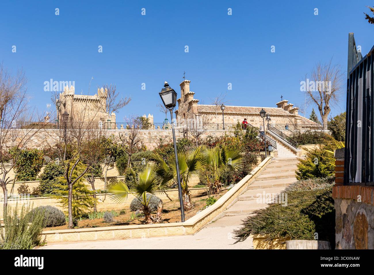 Mittelalterliche Burg in der Provinz Guadamur von Toledo, Spanien Stockfoto