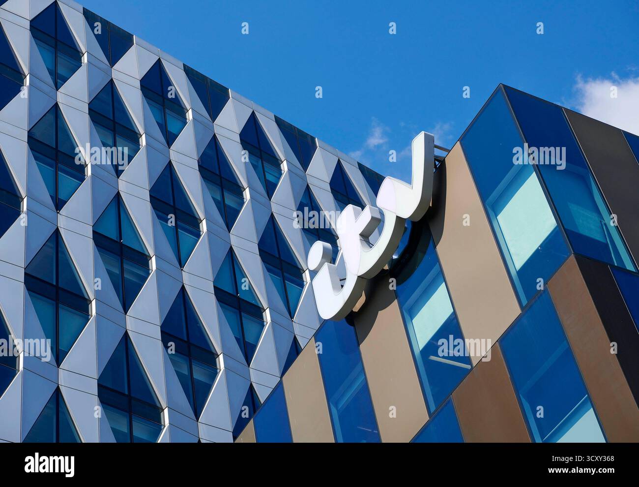 ITV-Gebäude in Media City in Salford, Greater Manchester, Nordwesten Englands, Großbritannien Stockfoto