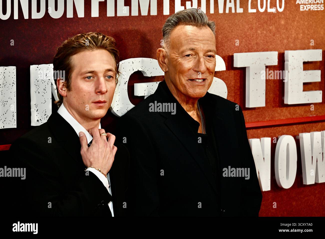 London, Großbritannien. Jeremy Allen White, Bruce Springsteen, Springsteen: Deliver Me from Nowhere, BFI London Film Festival, Royal Festival Hall, Southbank. Stockfoto