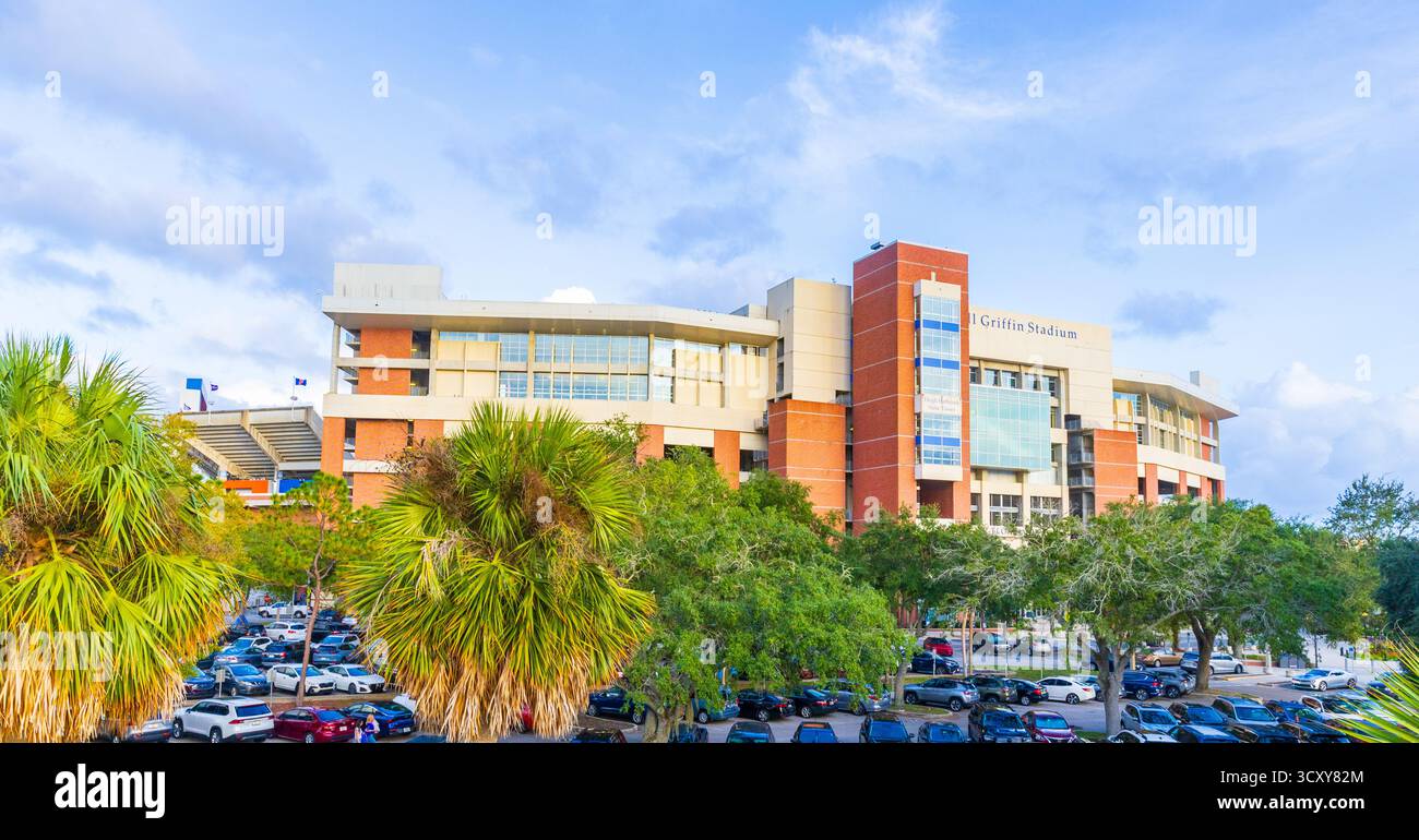 Gainesville, FL - 3. Oktober 2025: Das Ben Hill Griffin Stadium ist das Heimstadion der University of Florida Stockfoto