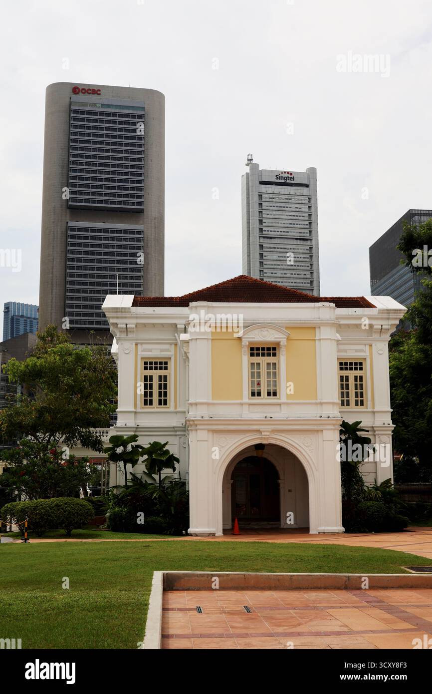 Das Arts House, das ursprüngliche Parlamentsgebäude, Old Parliament Lane, Singapur Stockfoto